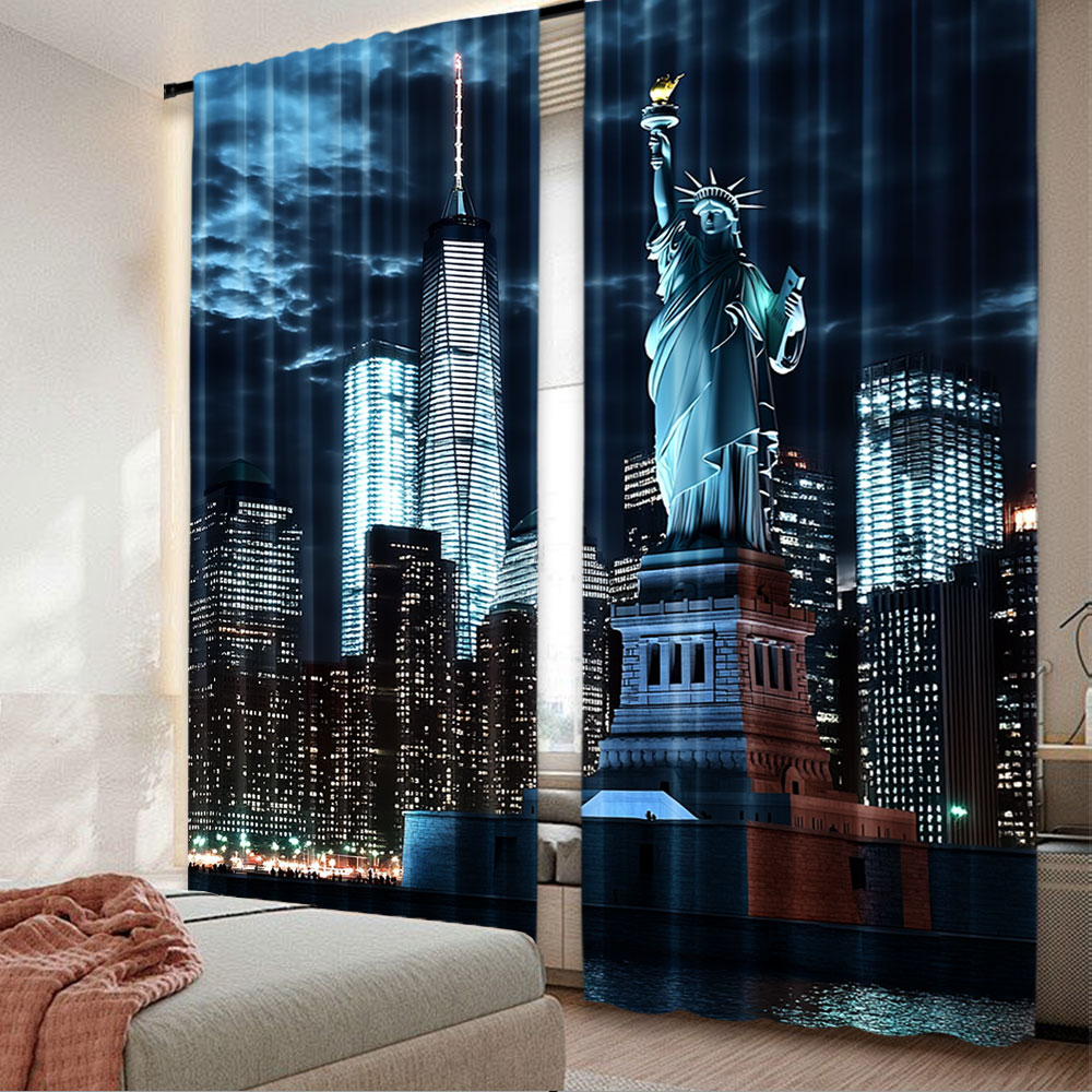 2Pcs Statue Of Liberty Curtain - огляд і ціна Home Office York