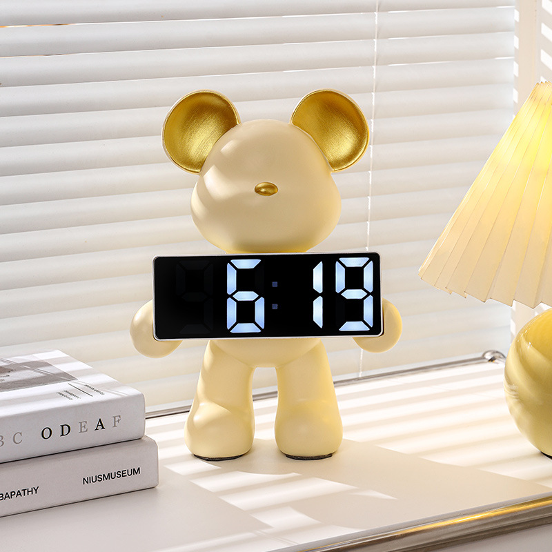 Nordic Creative Resin Bear Clo - огляд і ціна Led Desk Clock