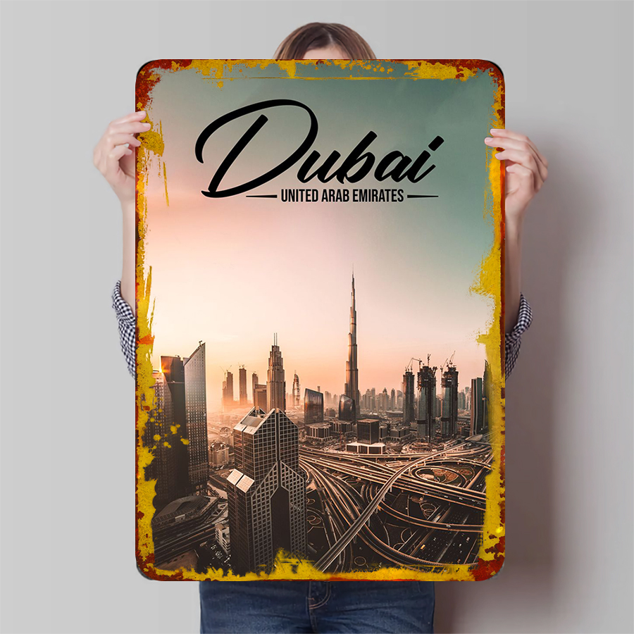 Dubai Cityscape Metal Wall Art - огляд і ціна Home Office Dubai