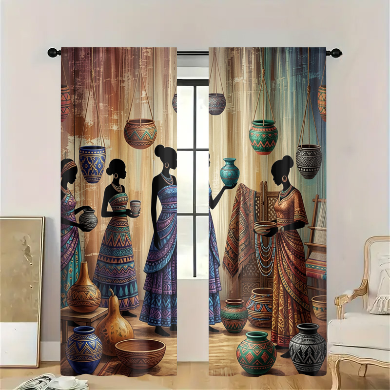 Bohemian Ethnic Market Curtain - огляд і ціна Home Office Marketing