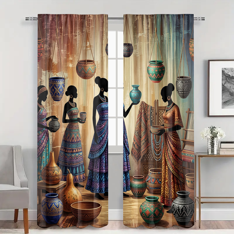 Bohemian Ethnic Market Curtain - огляд і ціна Home Office Marketing