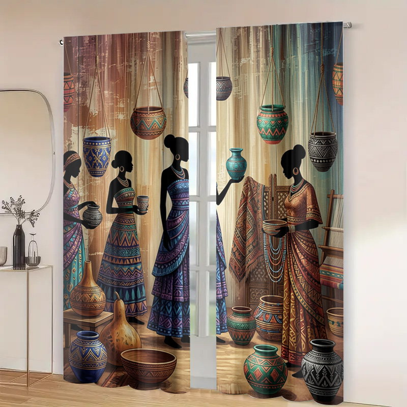 Bohemian Ethnic Market Curtain - огляд і ціна Home Office Marketing