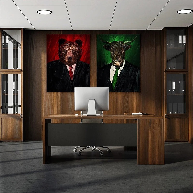 Neon Bulls&Bears Stock Market  - огляд і ціна Home Office Marketing