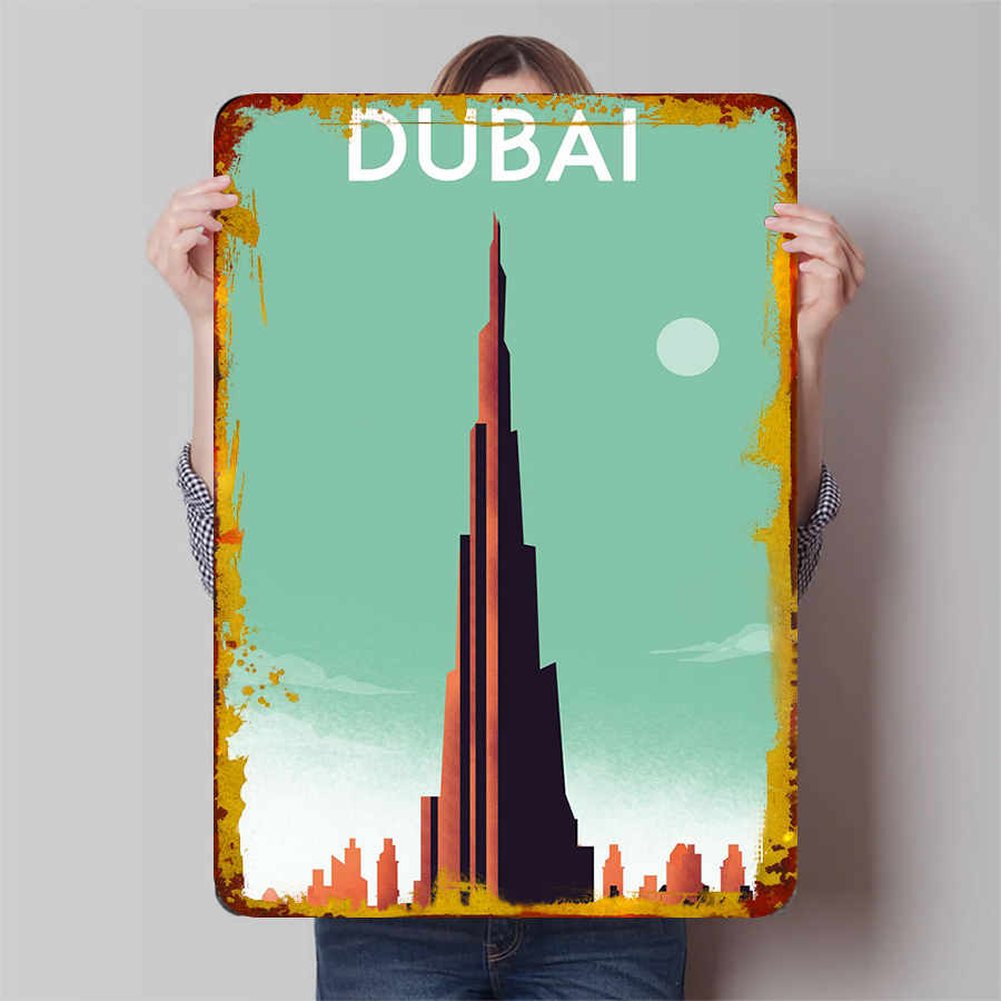 Dubai Skyline Metal Wall Art B - огляд і ціна Home Office Dubai