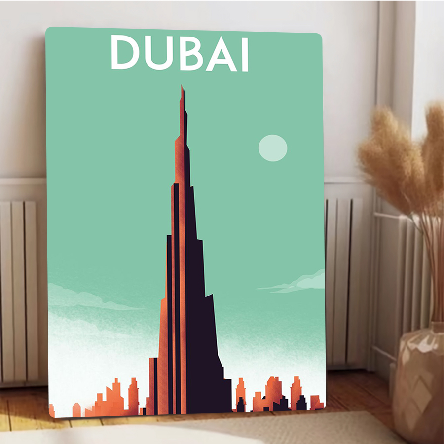 Dubai Skyline Metal Wall Art B - огляд і ціна Home Office Dubai