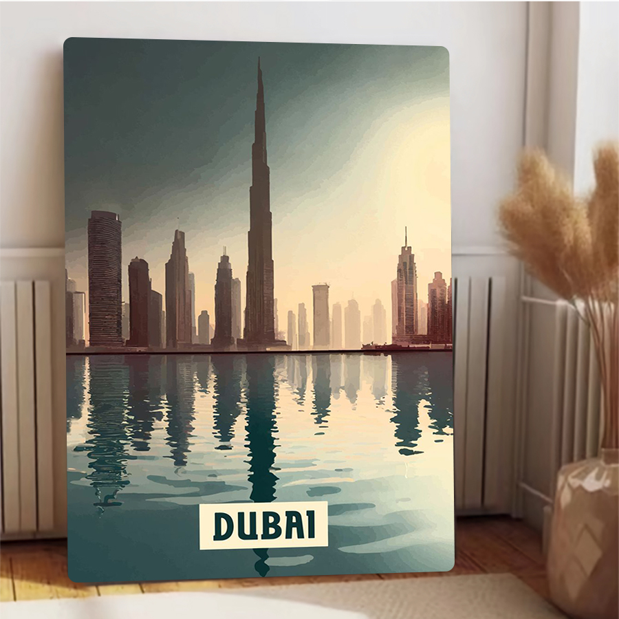 Dubai Skyline at Sunset Metal  - огляд і ціна Home Office Dubai