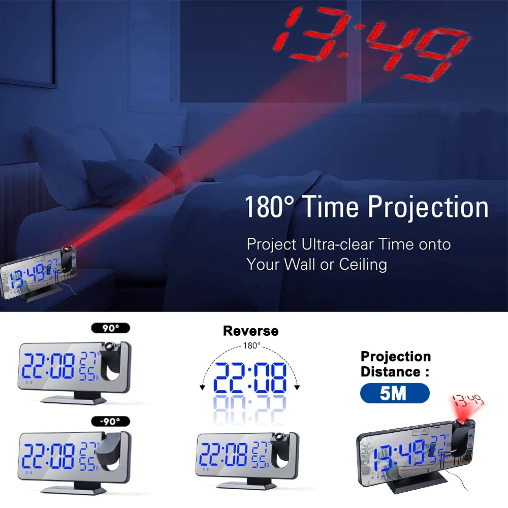 LED Digital Projection Alarm C - огляд і ціна Led Desk Clock