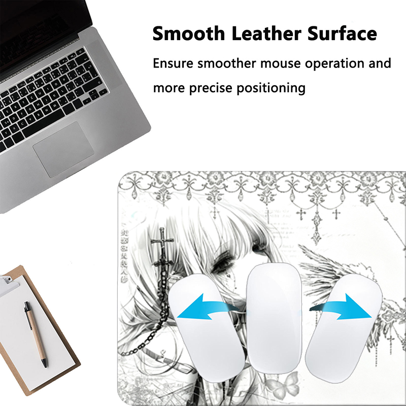 Leather Mousepad Black White A - огляд і ціна Home Office Keyboard And Mouse